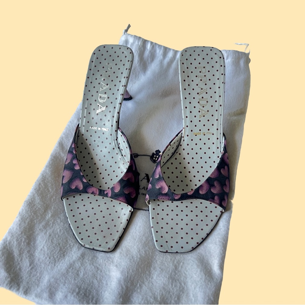 Prada Heart Kitten Heels